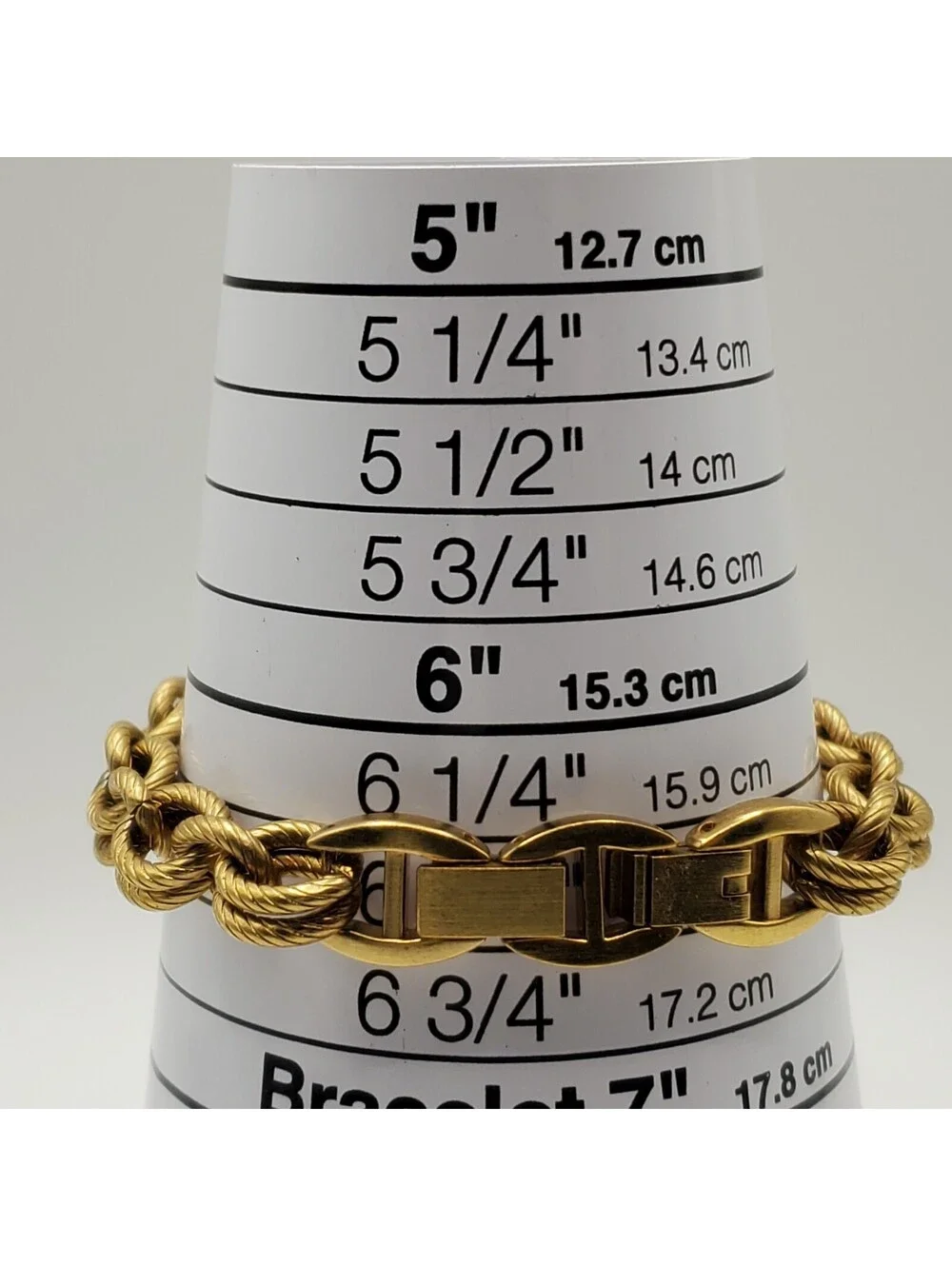 Quartz Chain Link Style Band Womens Watch  Gold Tone 19mm New Battery